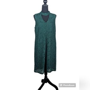 Roz & Ali Emerald Green Lace Dress Size (12)